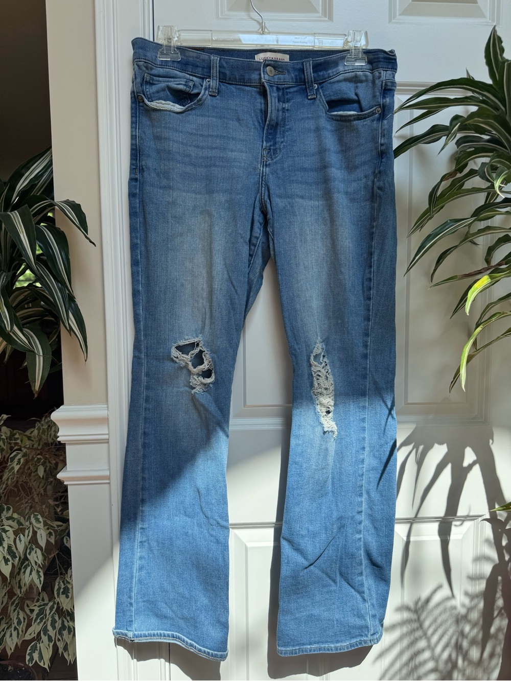 Lucky Brand Light Blue Distressed Flare Jeans